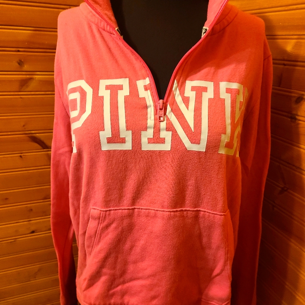 pink pull over sweatshirt large